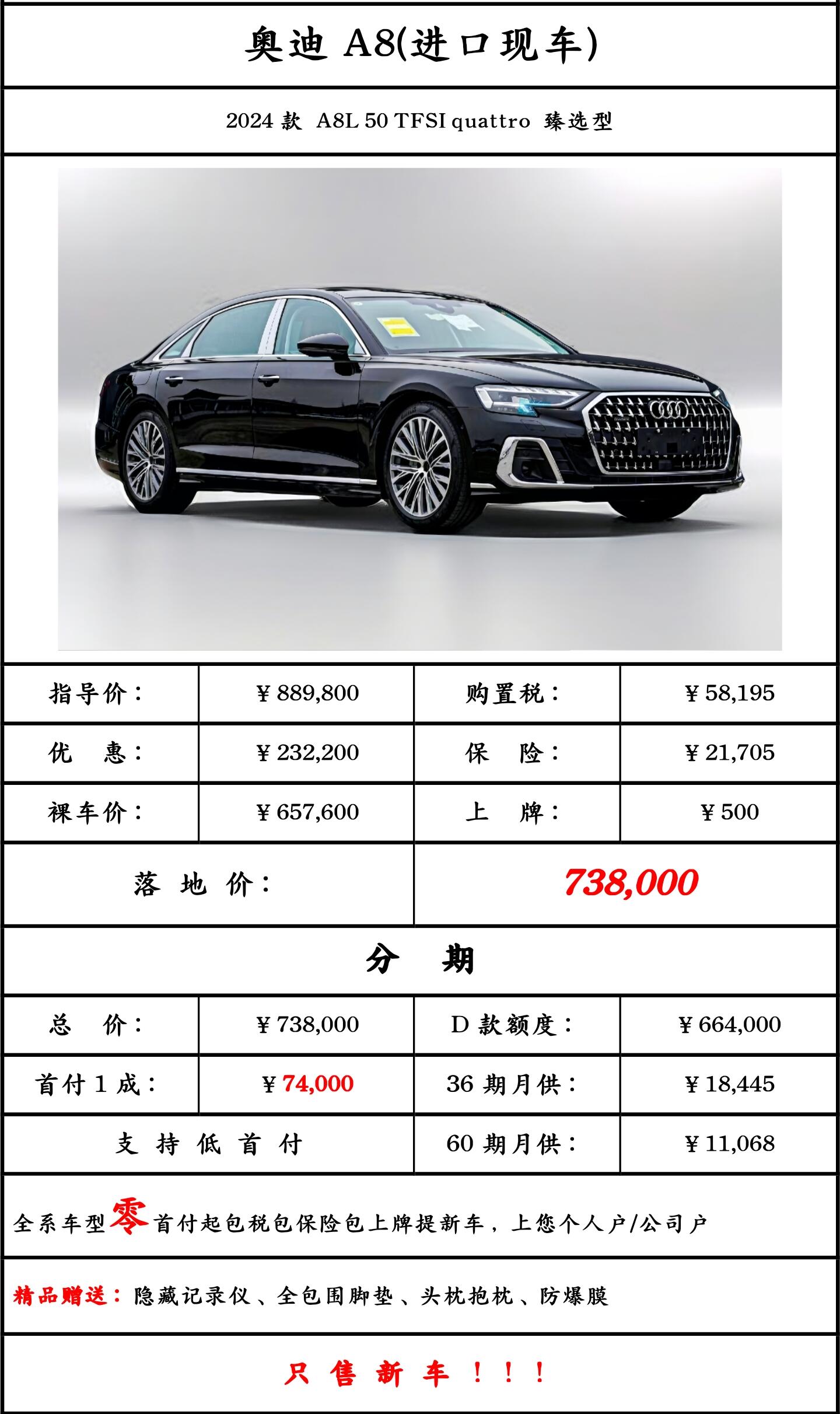 奥迪A8最新价格揭秘，时代巨擘的尊贵定价